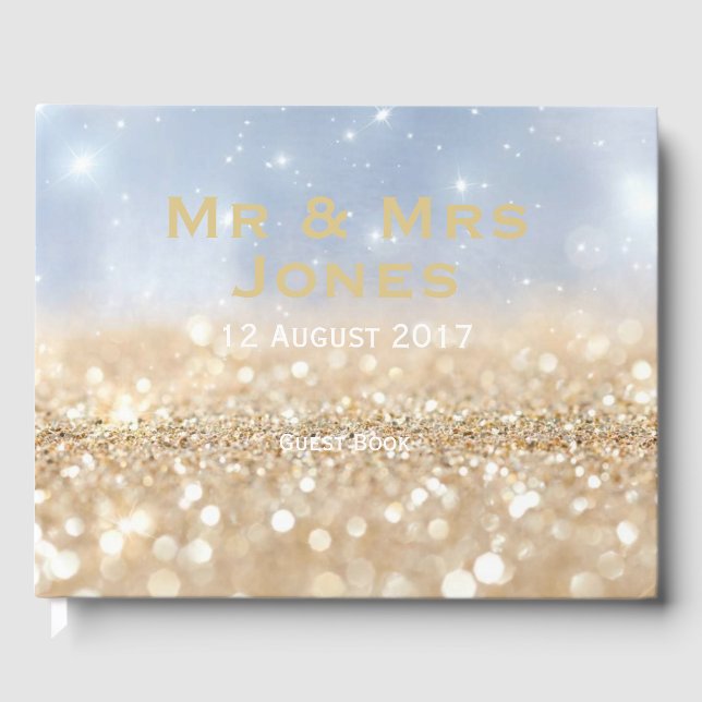 Livre D'or Sparkling Mr & Mrs Mariage Guest Book (Recto)