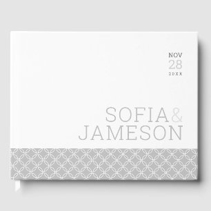 Livre D'or SPECIAL KEEPSAKE simple type moderne gris pâle