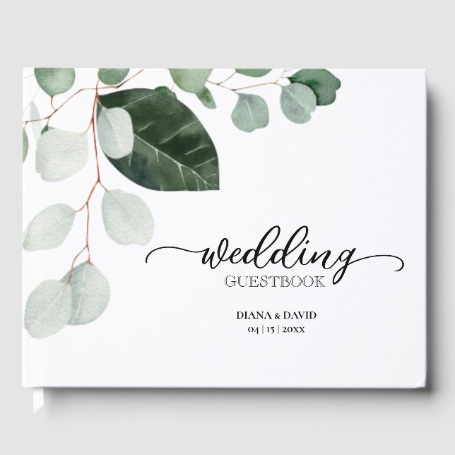 Livre D'or SPRING BEAUTY BOTANICAL VERT Mariage (Recto)