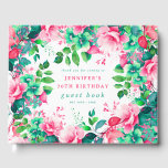 Livre D'or Spring Watercolor Floral 70th Birthday Guest Book<br><div class="desc">Célébrez dans le style avec notre livre d'hôtes brillant et audacieux 70th Birthday Party,  avec notre étonnante aquarelle design floral dans les couleurs de printemps été. Commandez maintenant et faites de votre soixante-dixième anniversaire un anniversaire mémorable !</div>