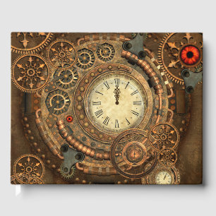 Livre D'or Steampunk, merveilleuse horloge