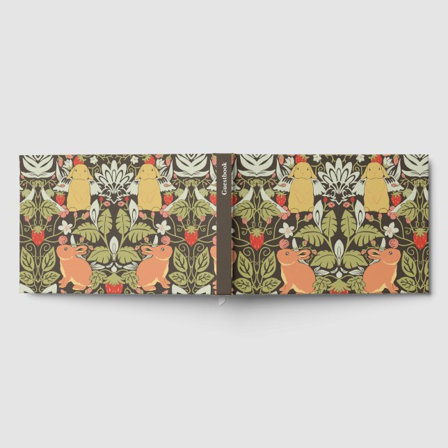 Livre D'or Strawberry thief Bunnies pattern (Complet)