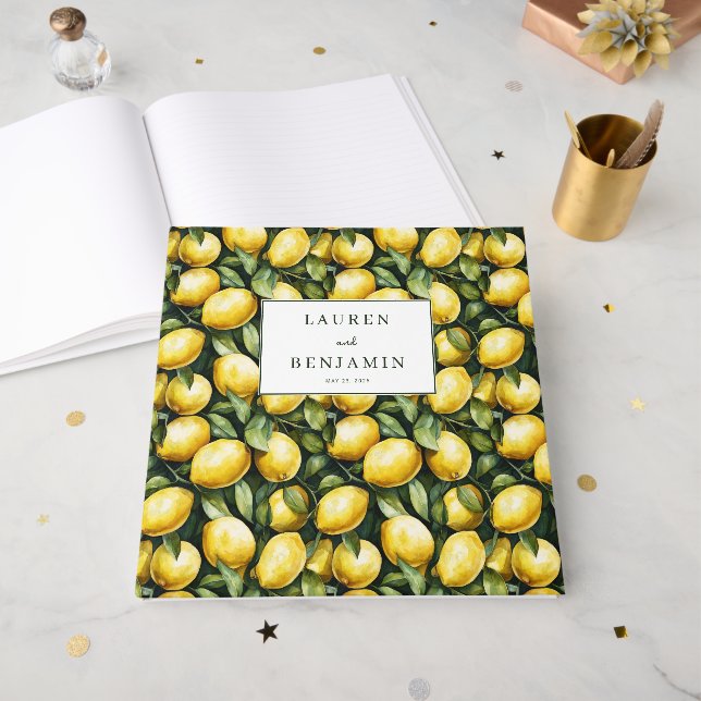 Livre D'or Sunny Lemon Mariage (Recto ouvert)