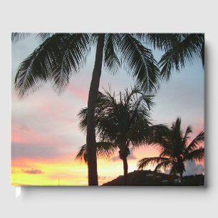 Livre D'or Sunset Palms Tropical Paysage Photographie