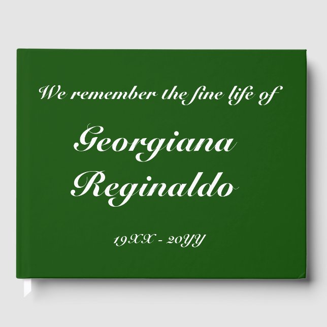 Livre d'or sur les funérailles et commémorations é (Recto)