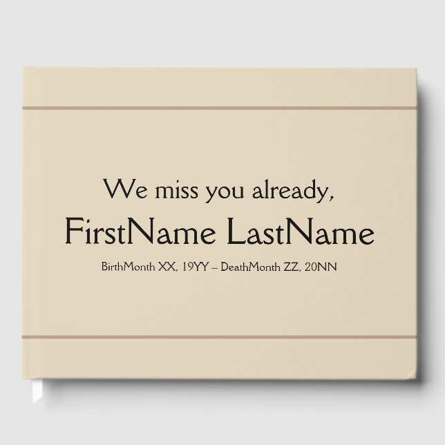 Livre d'or sur les funérailles solennelles et pers (Recto)