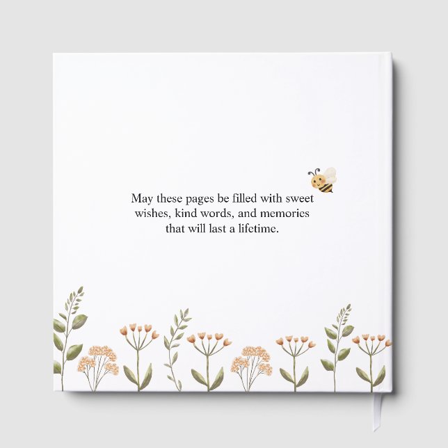 Livre D'or Sweet as Honey Baby shower Guestbook (Verso)