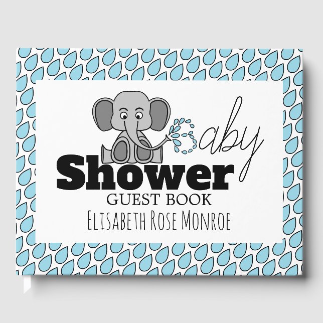 Livre D'or Sweet Baby Elephant, Baby shower (Recto)