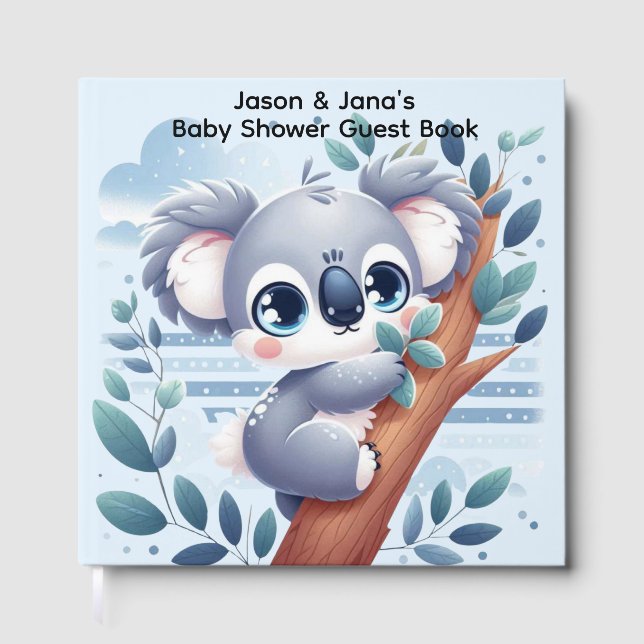 Livre D'or Sweet Baby Koala - Shower Guest Book (Recto)