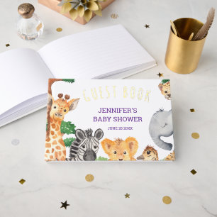 Livre D'or Sweet Jungle Safari animal sauvage un Baby shower