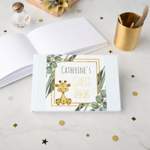 Livre D'or Sweet Jungle Safari Giraffe Baby shower botanique