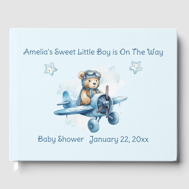 Livre D'or Sweet Little Boy on the Way Baby shower (Recto)