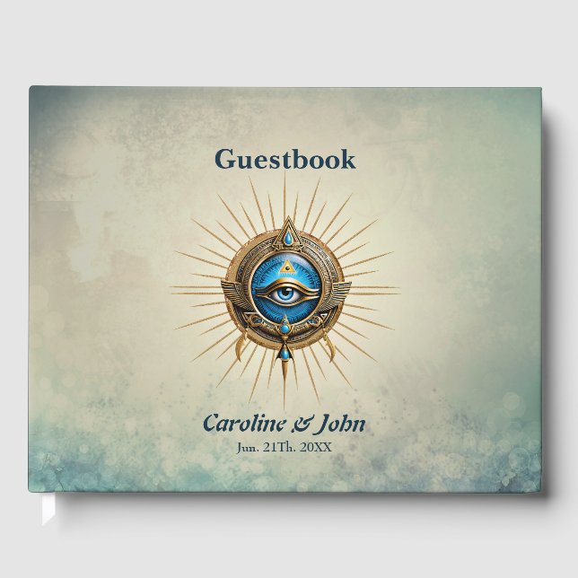 Livre D'or Symbole de l'oeil allant égyptien, (Recto)