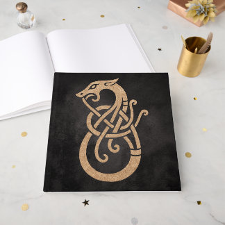 Livre D'or Symbole du nœud du serpent viking doré