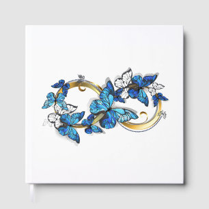 Livre D'or Symbole infini de papillons Morpho bleus