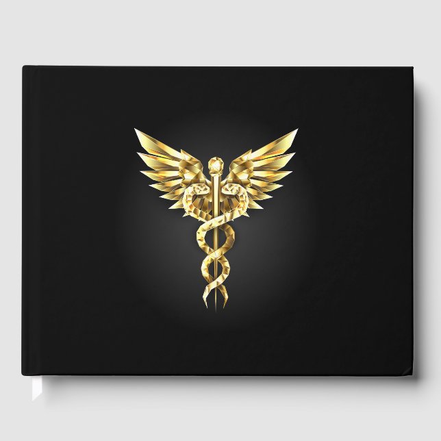 Livre D'or Symbole Polygonal Or Caduceus (Recto)