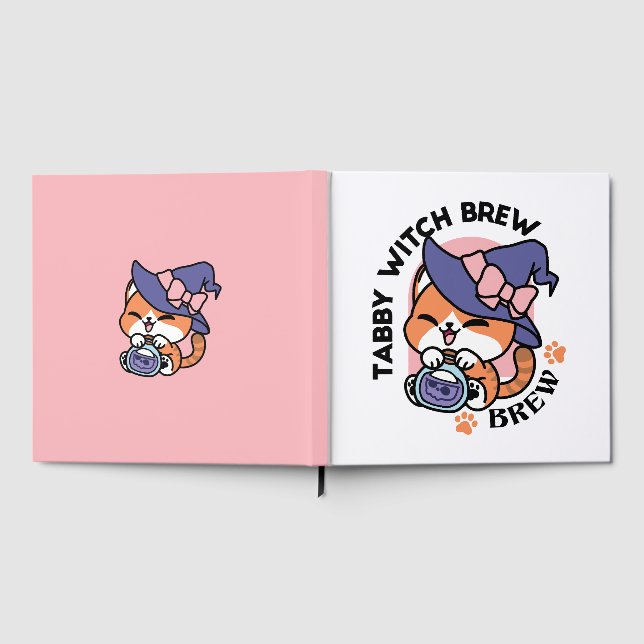 Livre D'or Tabby Witch Brew – Joli design de chat d'Halloween (Complet)