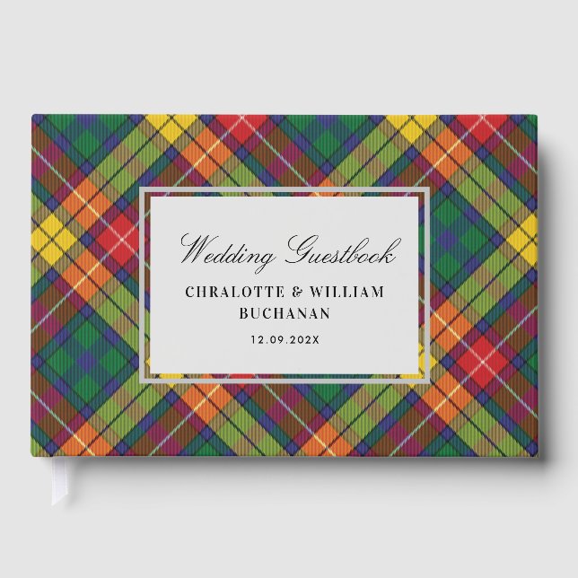 Livre D'or Tartan Clan Buchanan Plaid Multicolor Vérifier per (Recto)