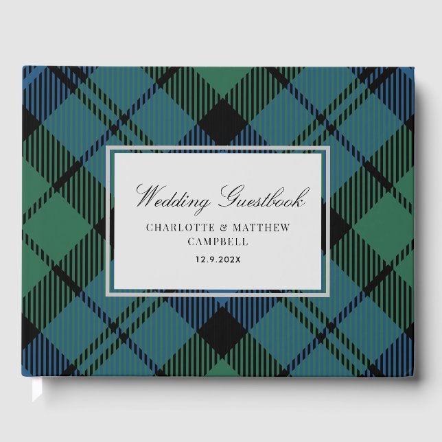 Livre D'or Tartan Clan Campbell Plaid Blue Green Check person (Recto)