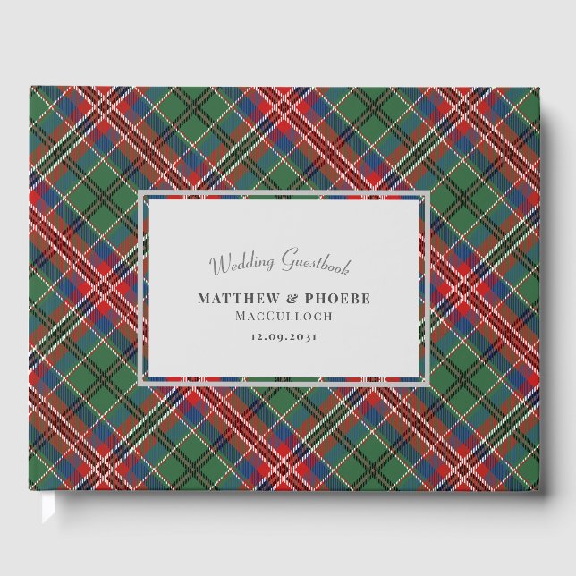 Livre D'or Tartan, Mariage Rustique Plaid (Recto)