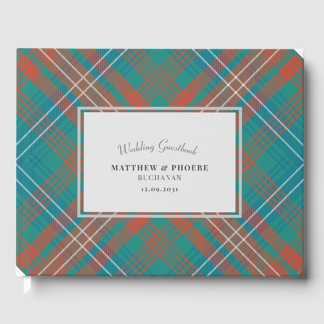 Livre D'or Tartan Rustic Wilson Plaid Mariage (Recto)