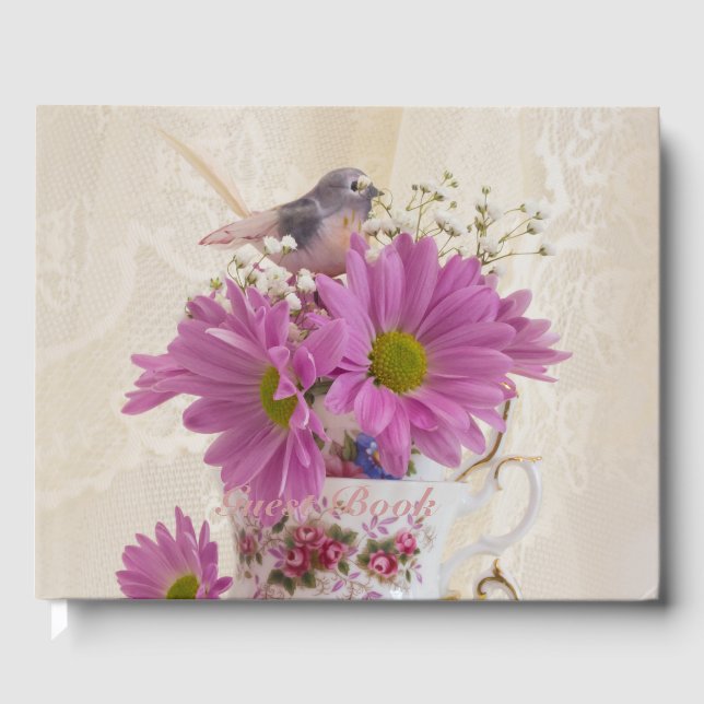 Livre D'or Tasses À Thé Et Marguerites (Recto)