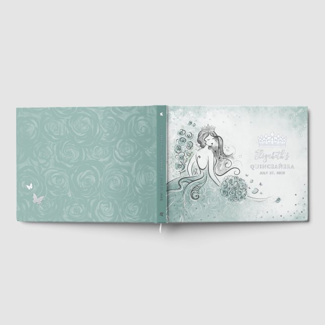 Livre D'or Teal Light Sage Seafoam Princess Quince Birthday (Complet)