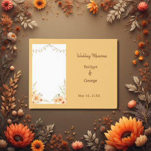 Livre D'or Teracotta rustique neutre Mariage botanique