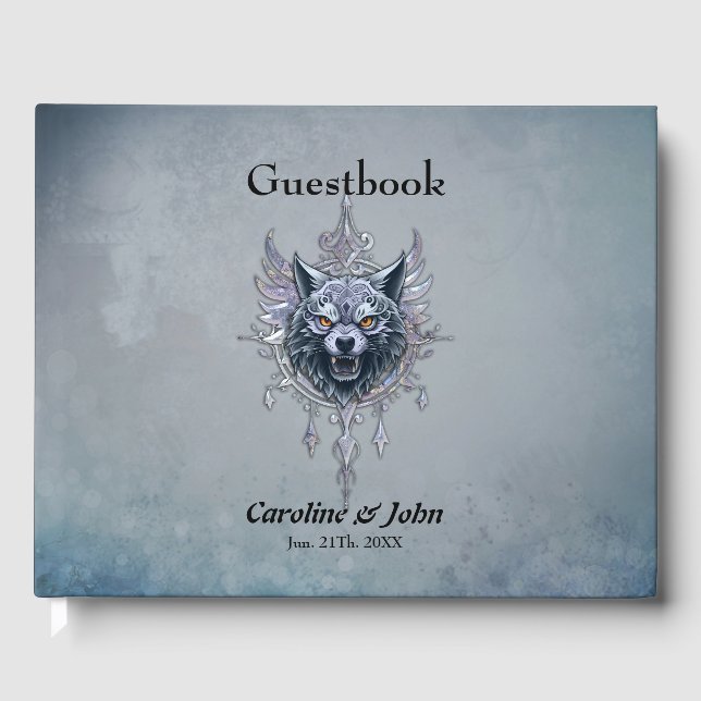 Livre D'or Tête de loup mystique. (Recto)