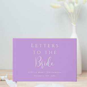 Livre D'or Texte personnalisé Lettres de lavande lilas à la m