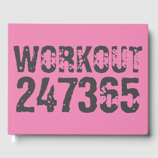 Livre D'or Texte usé et rayé Workout 247365 rose (Recto)