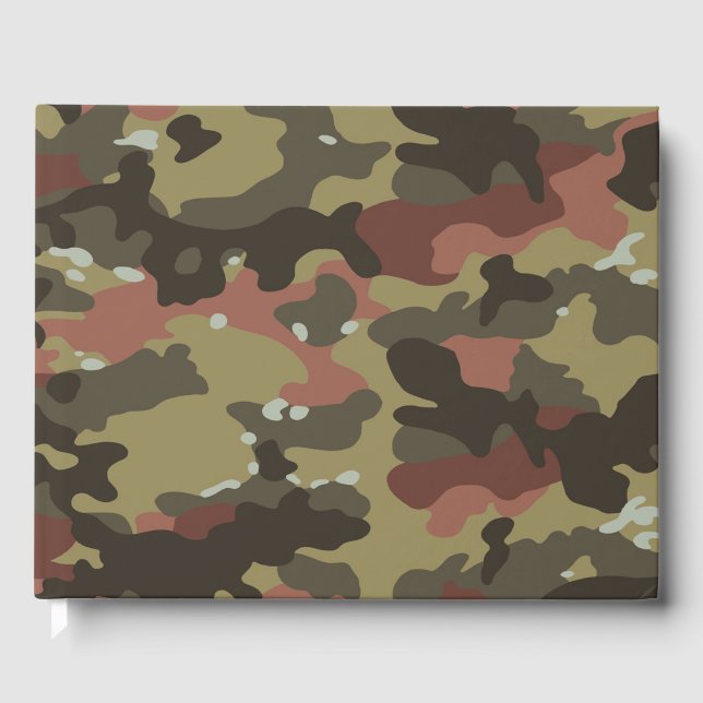 Livre D'or Texture camouflage marron (Recto)