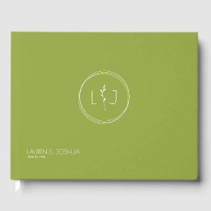 Livre D'or Thé vert ・ Mariage minimaliste moderne
