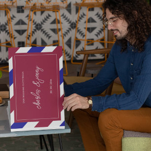 Livre D'or Thème Royal Red et Blue Mariage
