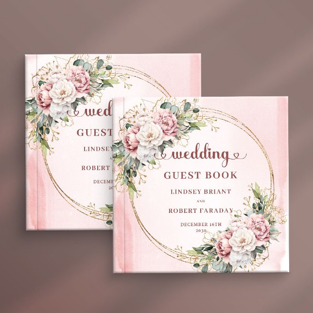 Livre D'or Timeless Dusty Pink Floral Eucalyptus Guest Book (Timeless Dusty Pink Floral Eucalyptus Guest Book)
