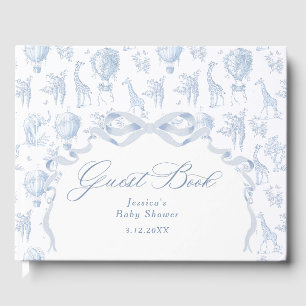 Livre D'or Toile de Jouy Safari Baby shower