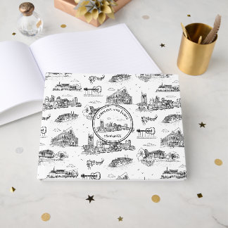 Livre D'or Toile de Nashville Noir et Blanc