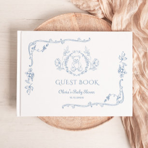 Livre D'or Toile Vintage cadre Teddy ours Baby shower