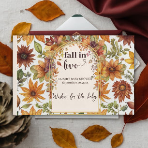 Livre D'or Tomber Amoureux Avec Bébé Automne Feuilles Douche