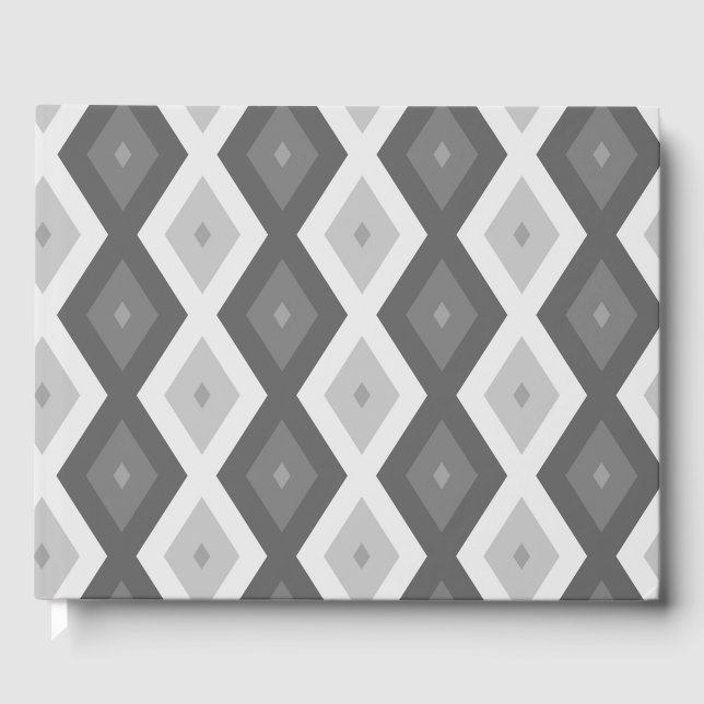 Livre D'or Tons de motif de diamant gris (Recto)