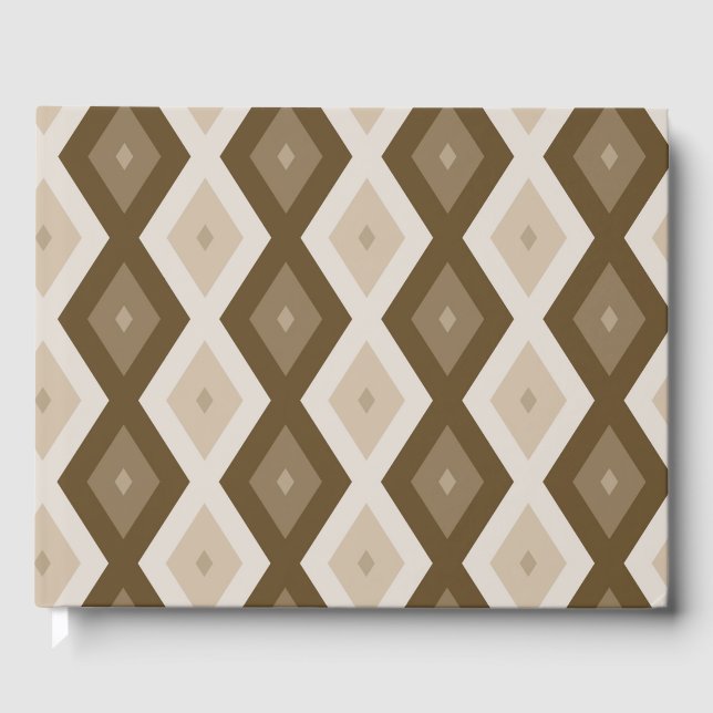 Livre D'or Tons de motif diamant brun (Recto)