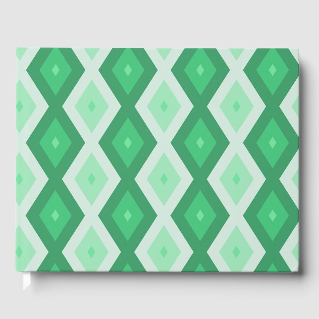 Livre D'or Tons de motif diamant vert (Recto)