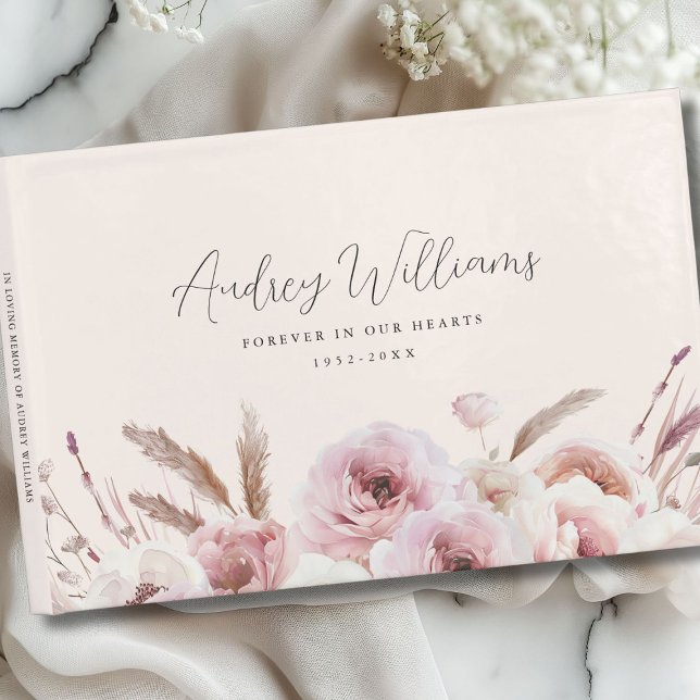 Livre D'or " Toujours dans nos coeurs" Aquarelle, Florale, (Créateur téléchargé)
