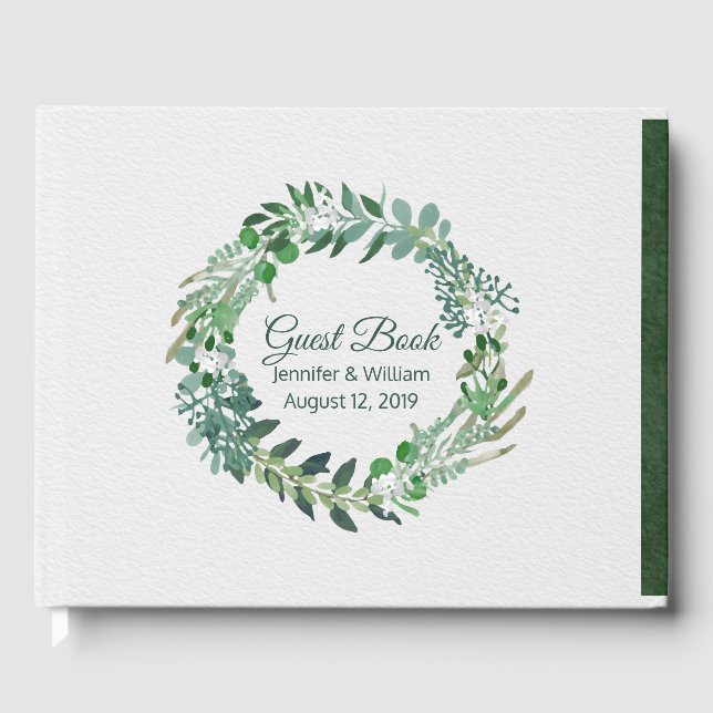 Livre D'or Toutes les saisons Green Foliage Mariage de couron (Recto)