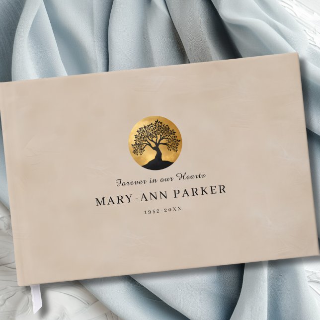 Livre D'or Tree of Life!  Memorial Beige Custom (Tree of Life! Memorial Beige Custom Guest Book)