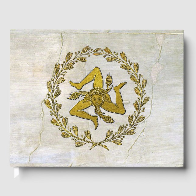 Livre D'or Trinacria sicilienne et couronne d'olivier (Recto)