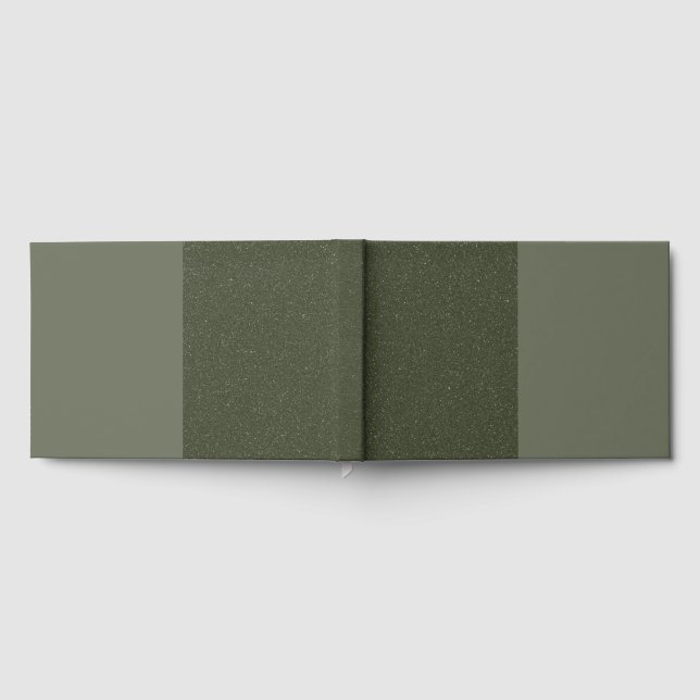 Livre d'or triple bloc vert mousse moderne (Complet)