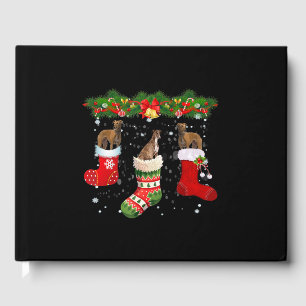Livre D'or Trois Chien Greyhhhop en choeur Noël Père Noël