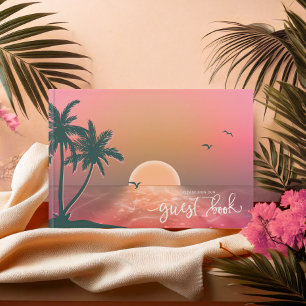 Livre D'or Tropical Isle Sunrise Mariage Pink ID581