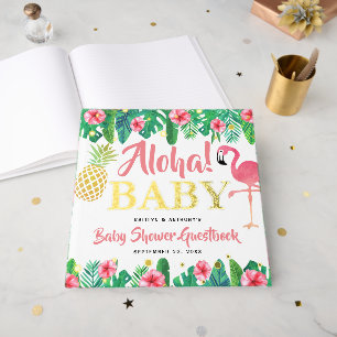 Livre D'or Tropical Summer Beach Luau Girls Baby shower Real